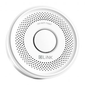 smart smoke detector and alarm in white colour - front view