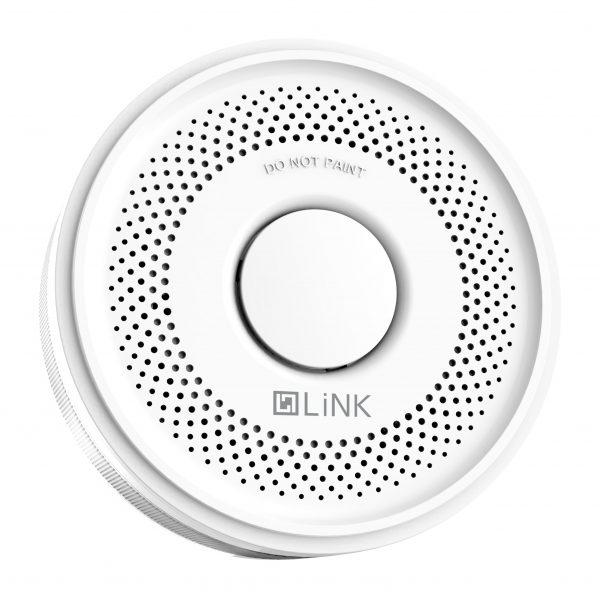 smart smoke detector and alarm in white colour - front view